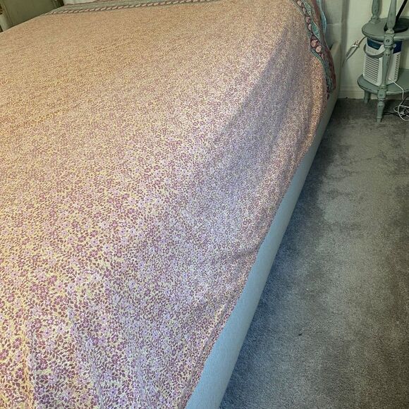 Vtg Westpoint Stevens Flat sheet floral w paisley Boho/Cottage - Picture 2 of 7